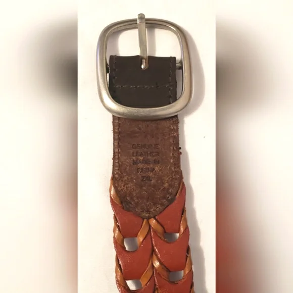 Multicolored Woven Womens Leather Belt Size 2XL Boho Western Southwestern - Picture 6 of 14